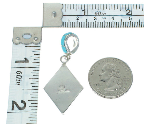 Turquoise Sterling Silver Southwest Pendant QX83426